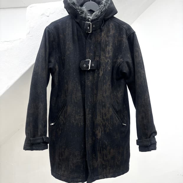 In the attic v-kei fur hood jacket