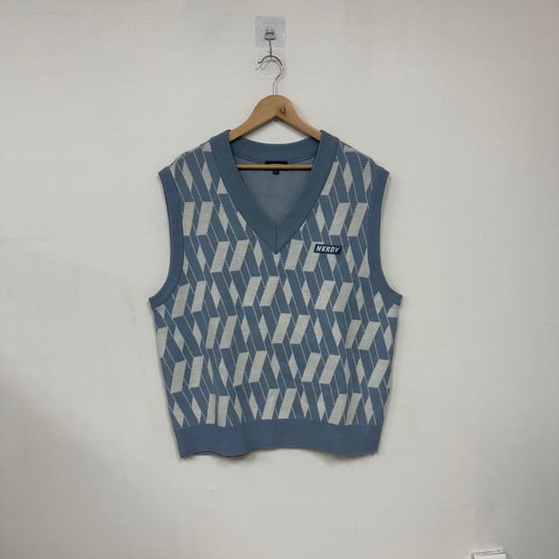 널디 아가일 니트조끼L