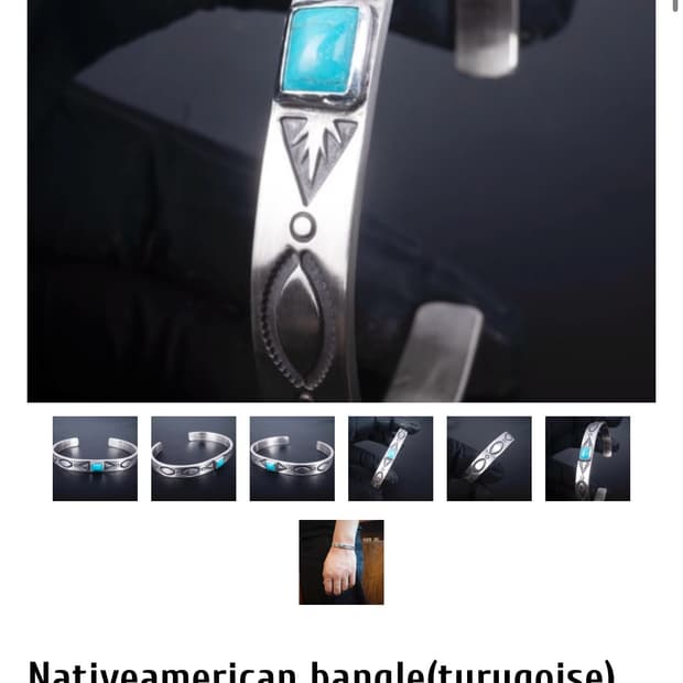 조실버 Nativeamerican bangle 15cm팝니다