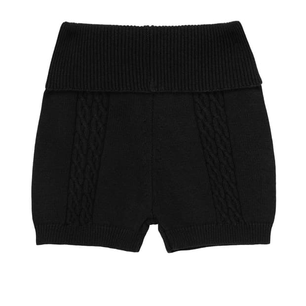 허그유어스킨 케이블 니트 쇼츠