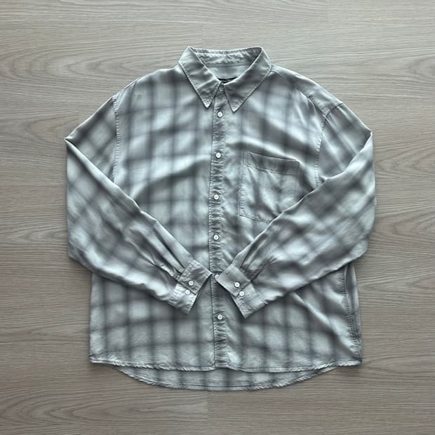 해칭룸 뮤지엄 셔츠 옴브레 체크 4사이즈
