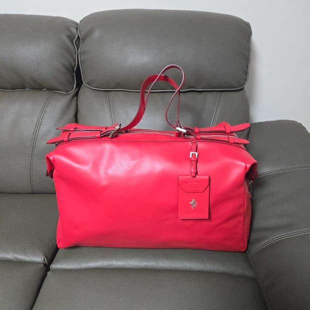 페라리 레드 정품 보스턴백