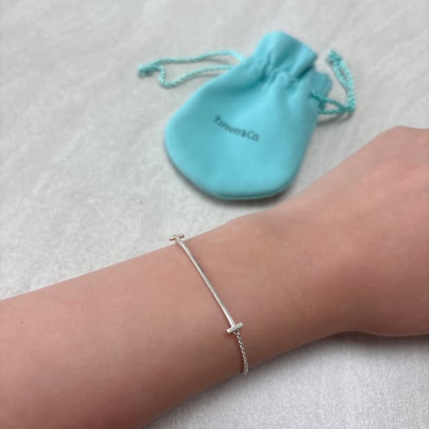 티파니 스마일 실버 팔찌