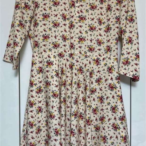 캘빈클라인 플라워 패턴 칠부 원피스 