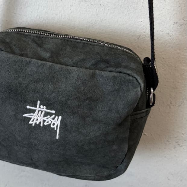 스투시 워시드 캔버스 사이드 파우치