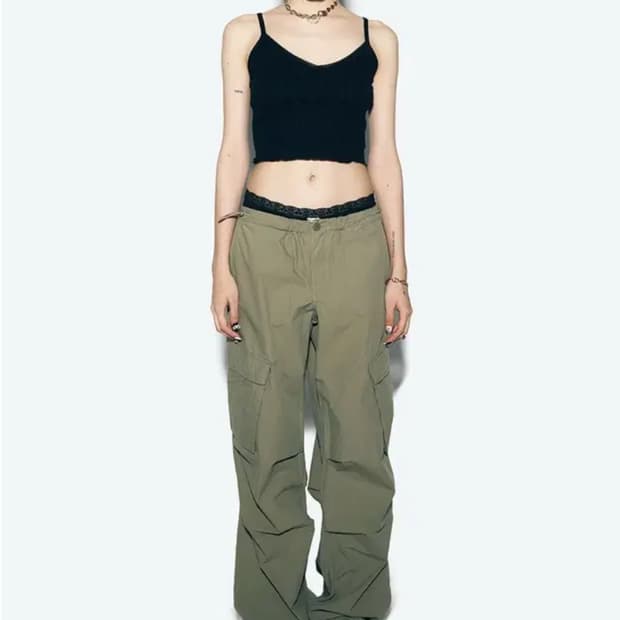 에즈이프캘리 카고 바지 카키색