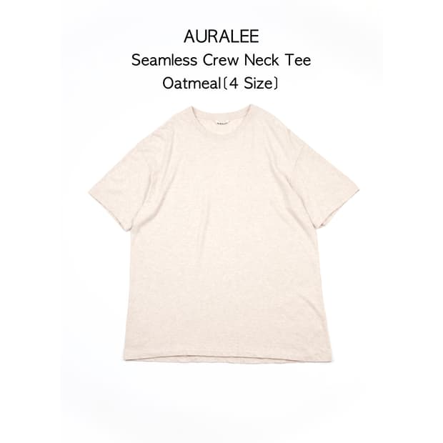 Auralee 심리스 크루넥 티 오트밀 