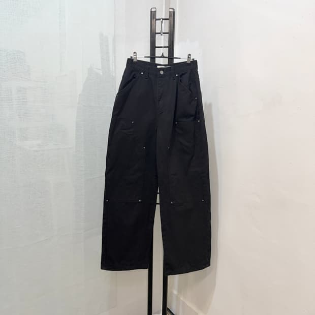 (S)디벨롭 스터드 찡 와이드블랙바지 팬츠 오버핏 4303