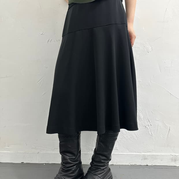 black midi skirt