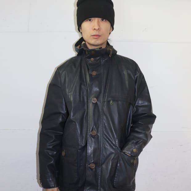 크로잭 왁스 후디드 필드 자켓