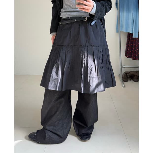 빈티지 미디 스커트