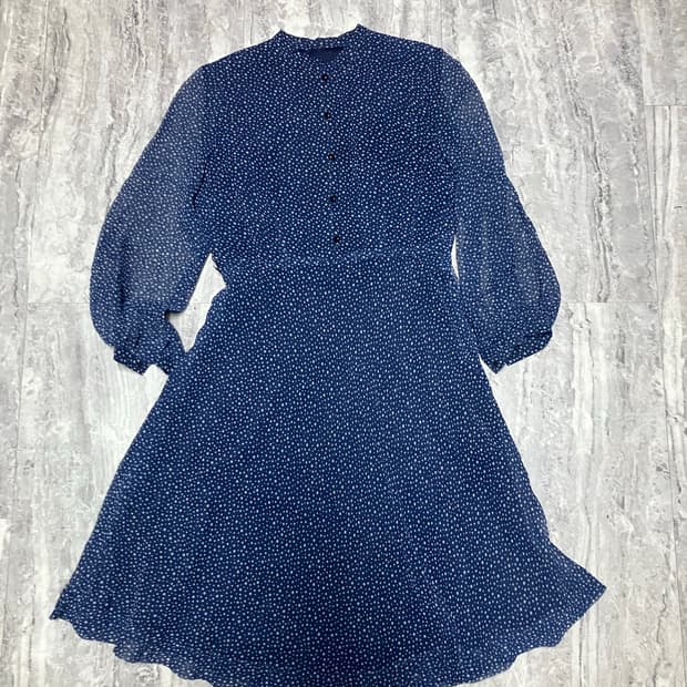 일본빈티지 하구미모리걸 달천깔페어리 도트땡땡이원피스