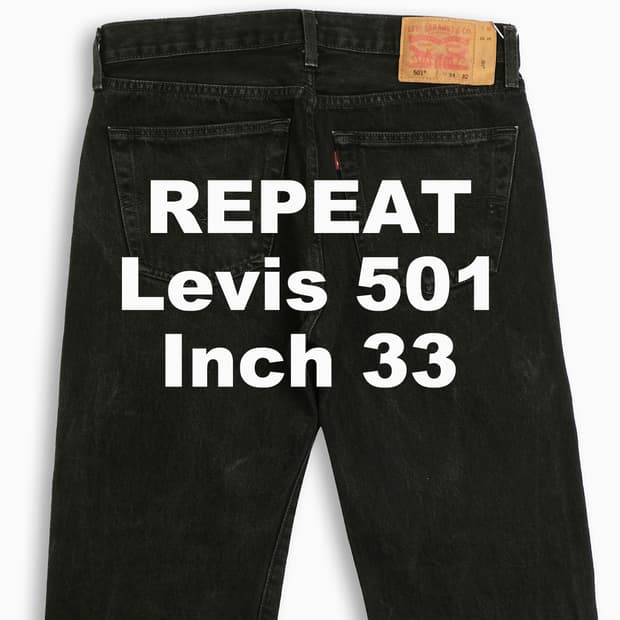 빈티지 리바이스 501 흑청 블랙진 33 인치 LV50134608