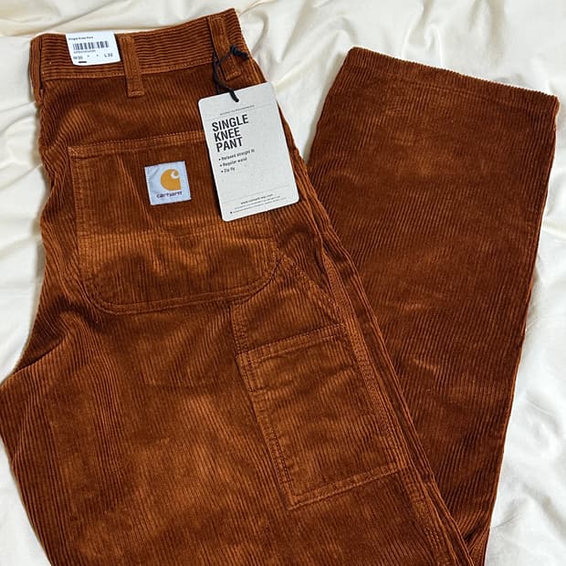 칼하트 코듀로이 싱글니 팬츠