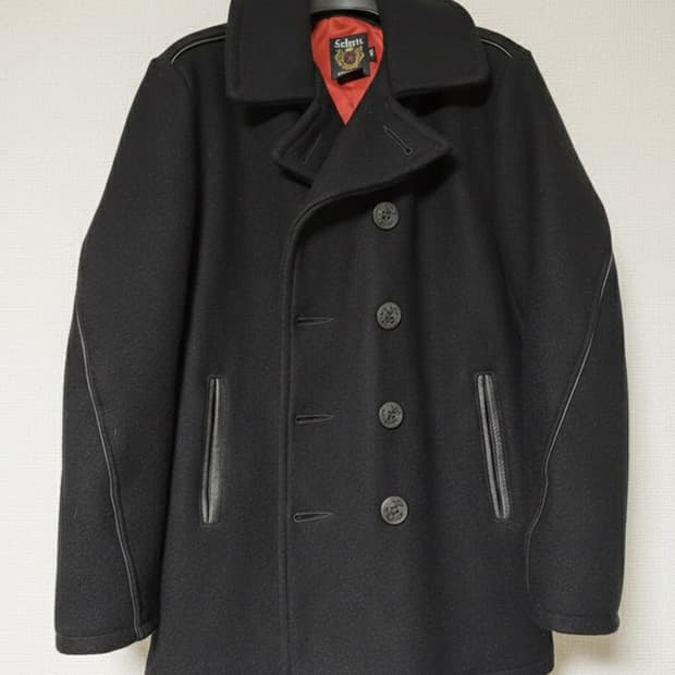 Schott NYC 피코트 블랙 40사이즈