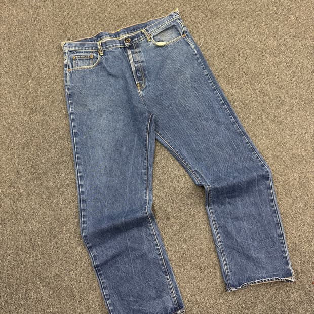 40)R.M.C 빈티지 포켓 자수 Y2K 올드스쿨 힙합팬츠