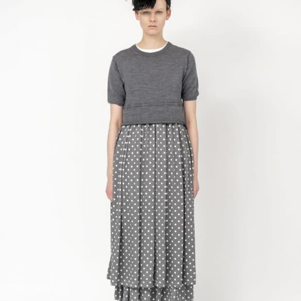 블랙 꼼데가르송 도킹 원피스