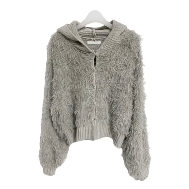 갸루 퍼 후드 (에이블리) 가디건