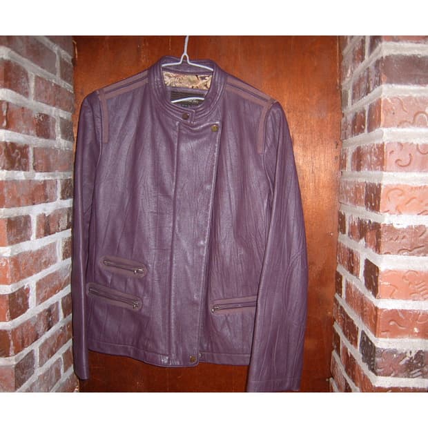 Purple leather jacket