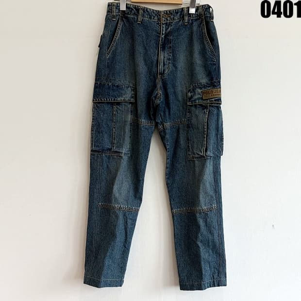 폴로 진스 컴퍼니 데님 카고 팬츠 78-94 0401