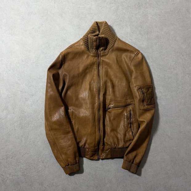 00’S 돌체앤가바나 유틸리티 램스킨 자켓