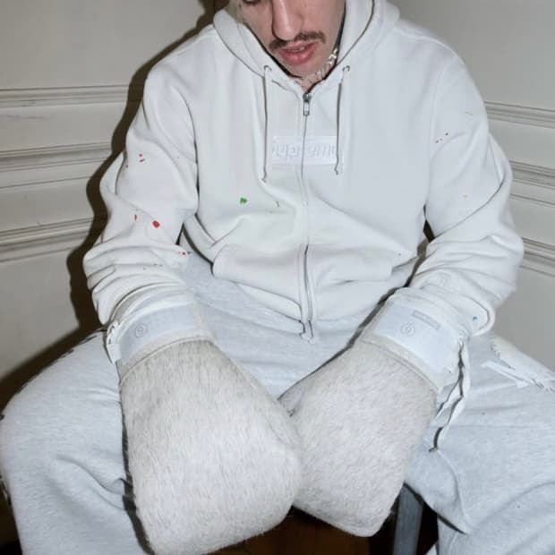 슈프림 X 메종 마르지엘라 박스로고 집업 후드 스웻셔츠 26SS