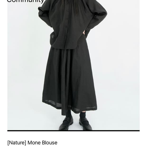 유노이아 mone blouse 블랙