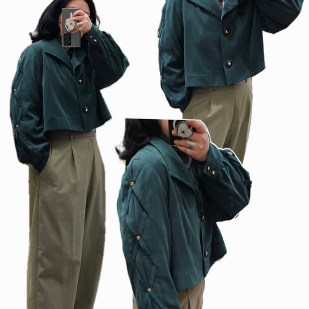 Japan 딥그린 웨스턴 숏자켓