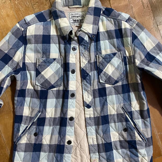 리바이스 남성 퀼팅 체크 워크웨어 셔츠형자켓L (100)