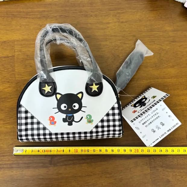 산리오 초코캣 네코모임 시리즈 미니 보스턴 파우치 가방 고양이 꼬리 지퍼