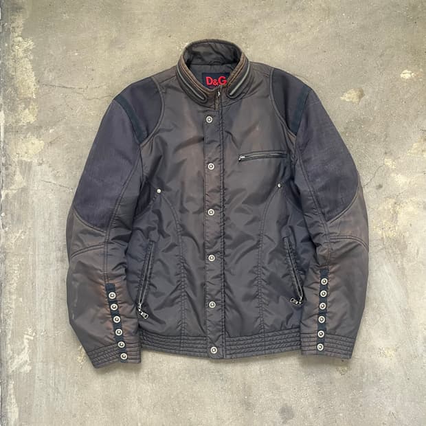 00s Dolce&gabbna  나일론 바이커 자켓