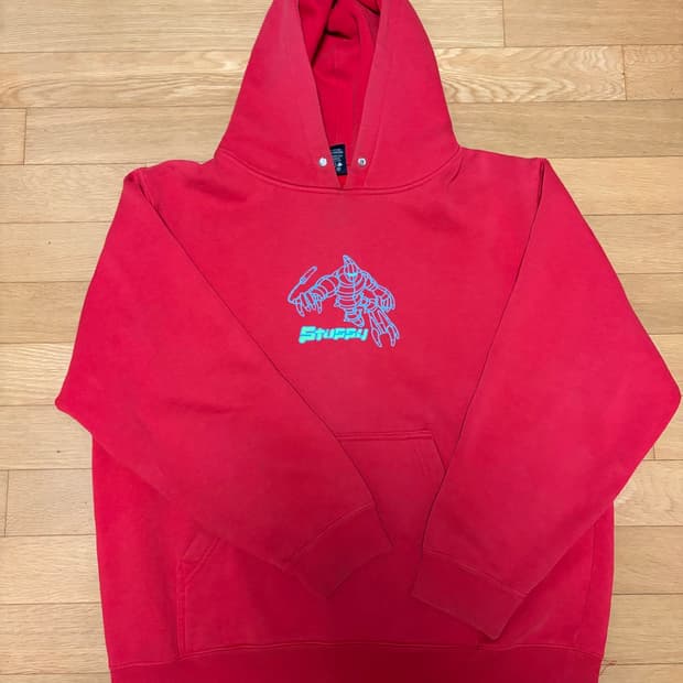 90-00s old stussy 그래픽 후드티