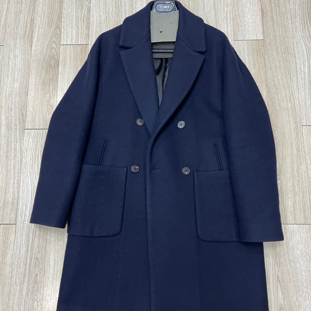TIME 타임 포스트모던 오버사이즈 남성 네이비 코트