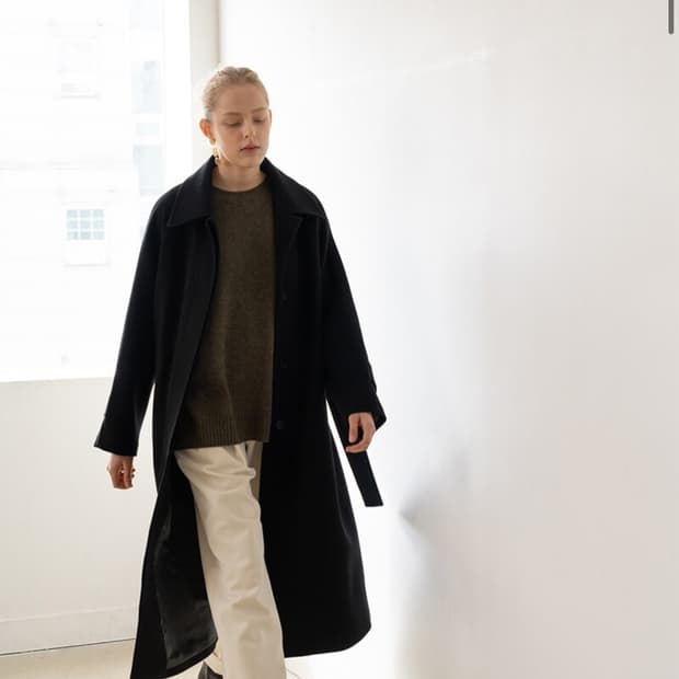 킨더살몬 캐시미어 싱글 코트 s