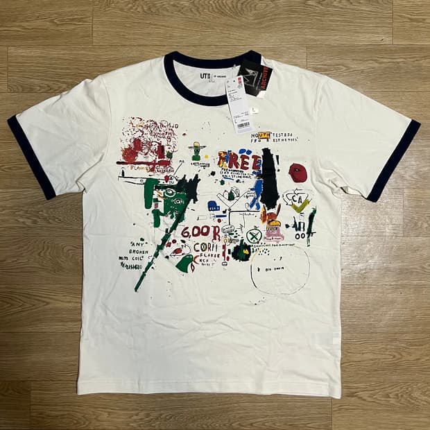 택달린 새상품) 유니클로 UT 장 미셸 바스키아 링거 반팔티