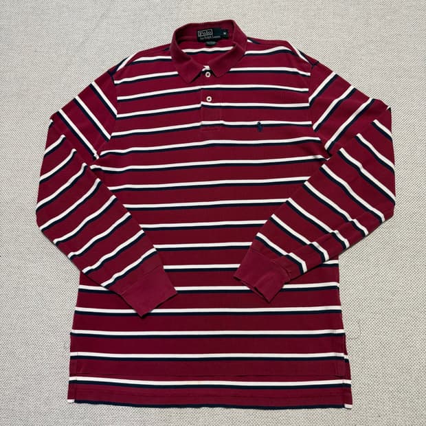 폴로 랄프로렌 스트라이프 긴팔 폴로티