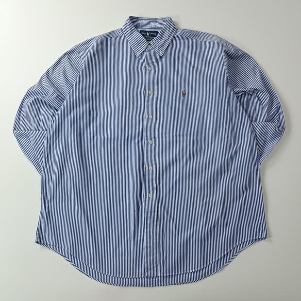 CA514 XL 폴로 야머스 90s 홍콩판 블루 스트라이프 셔츠 남방