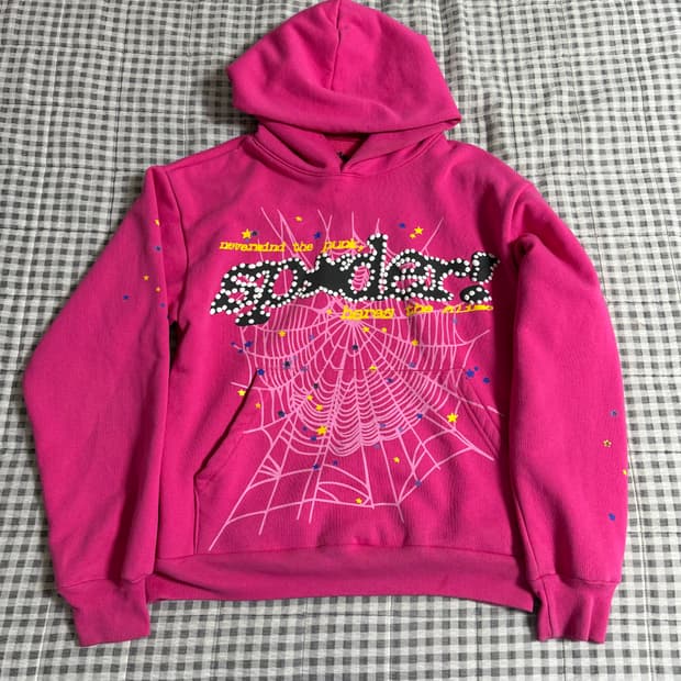 (S) Sp5der 스파이더 마젠타 후드티 핑크