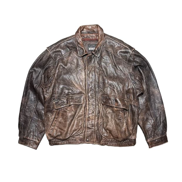 Old 헤비 리얼 레더 A-2 플라이트 자켓 