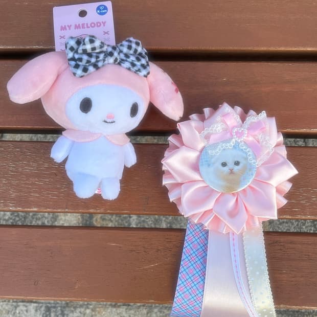 깅엄체크 마이멜로디와 로제트 세트 🪷