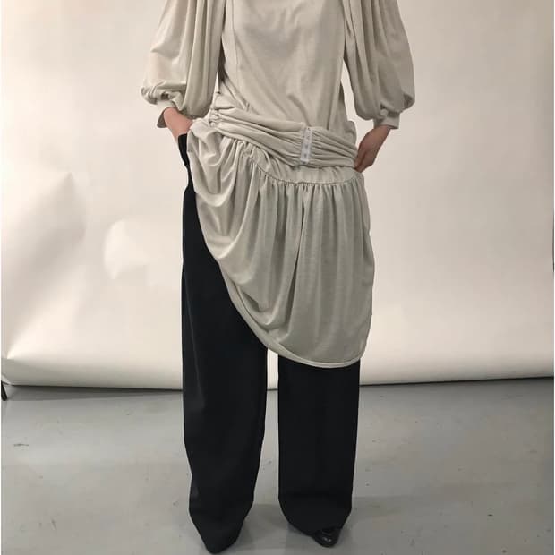 에옹쓰 아르누보 원피스 세이지그린