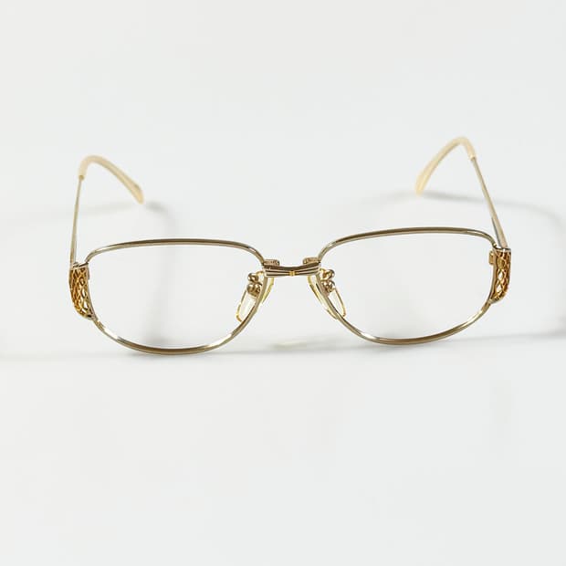 90s P.S.C.FASHION 골드 메탈 스퀘어 슬림 빈티지 안경