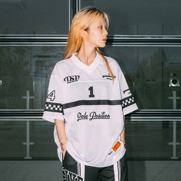 덕다이브 메쉬 져지 반팔 티셔츠 화이트