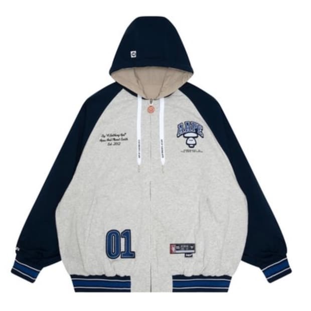 (급처)AAPE 에이프 리버서블 후드 점퍼 베이프