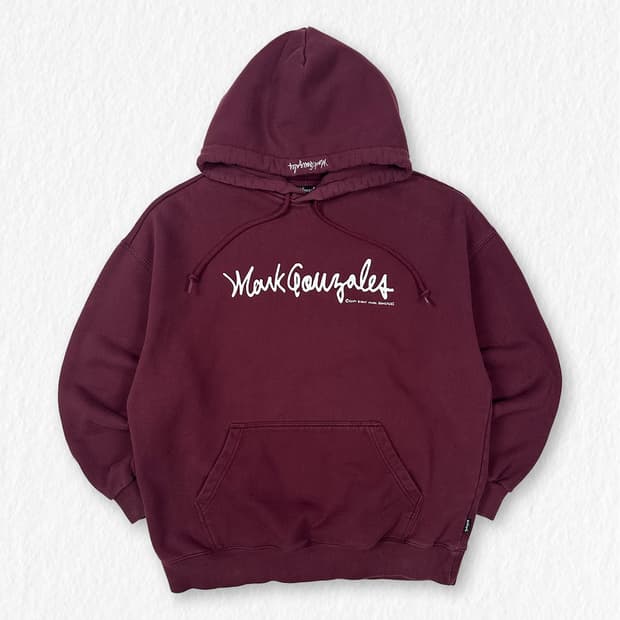 마크곤잘레스 기모 후드티 버건디