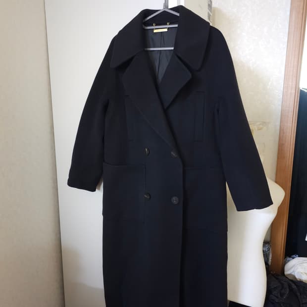 시스템 양모 캐시미어 핸드메이드 롱코트