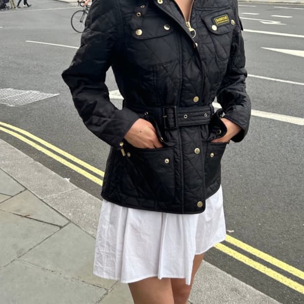 바버 인터네셔널 폴라퀼팅 uk10블랙(새상품)