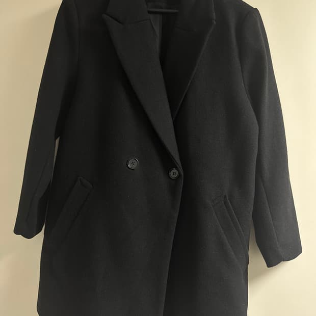 H&M 블랙 더블 코트 M사이즈