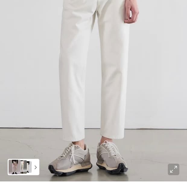 (새상품)(L) 아워데이즈 스트레이트 크롭 데님 팬츠 [CREAM]