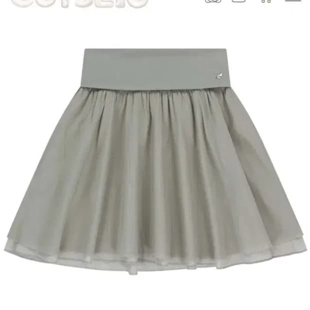 코이세이오 더블 셔링 스커트 그레이 사이즈2